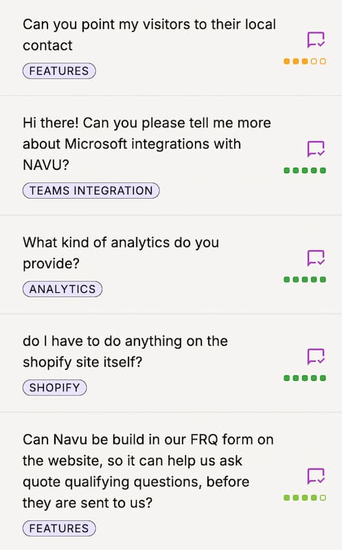 Screenshot of sample reference questions