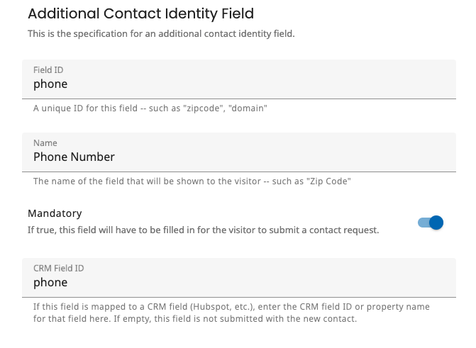 Additional field in portal
